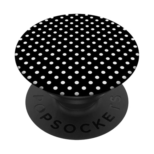 Süß, schwarz und weiß, gepunktet PopSockets Klebender PopGrip von Sweet Polka Dot Designs