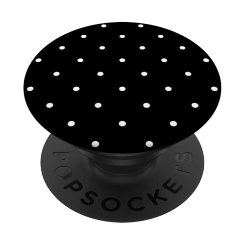 Süß, schwarz und weiß, gepunktet PopSockets Klebender PopGrip von Sweet Polka Dot Designs