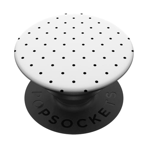 Süß, schwarz und weiß, gepunktet PopSockets Klebender PopGrip von Sweet Polka Dot Designs