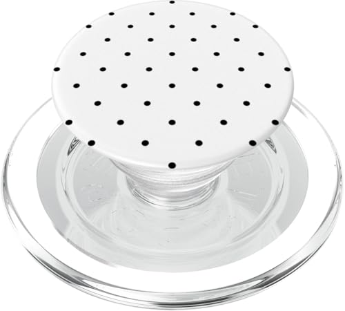 Süß, schwarz und weiß, gepunktet PopSockets PopGrip für MagSafe von Sweet Polka Dot Designs