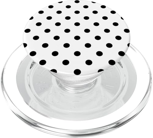 Süß, schwarz und weiß, gepunktet PopSockets PopGrip für MagSafe von Sweet Polka Dot Designs