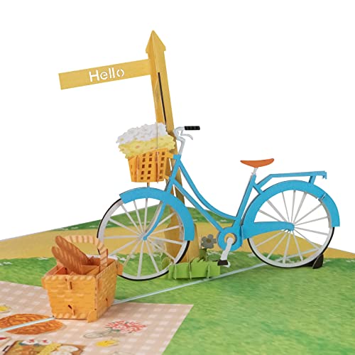 Sweetpopup® 3D Pop Up Karte Glückwunsch | Handgefertigt & inkl. Notizkarte | Klappkarte Fahrrad, Damenrad, 068 von Sweetpopup