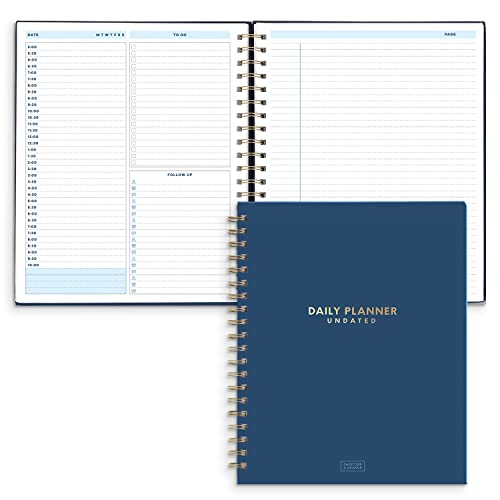 S&O Undatierter Tagesplaner zur Organisation, Spiralplaner mit Stundenplan, Tagesplaner Notizbuch, Täglicher Aufgabenlistenplaner, Arbeitsplaner-Organizer- Notizbuch — 200 Seiten, 9x10,75 Zoll S&O Undatierter Tagesplaner zur Organisation, Spiralplaner mit Stundenplan, Tagesplaner Notizbuch, Täglicher Aufgabenlistenplaner, Arbeitsplaner-Organizer- Notizbuch — 200 Seiten, 9x10,75 Zoll von Sweetzer & Orange