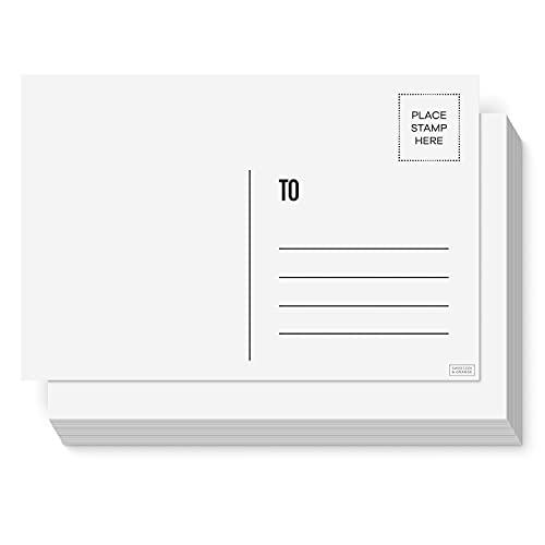 Sweetzer & Orange Blank Postcards for Mailing. 60 White 4x6 Blank Post Cards, Blank Mailable Postcards Set. Make Your Own Printable Postcards. 300gsm Postcard Paper Cardstock, Bulk Post Card Pack. von Sweetzer & Orange