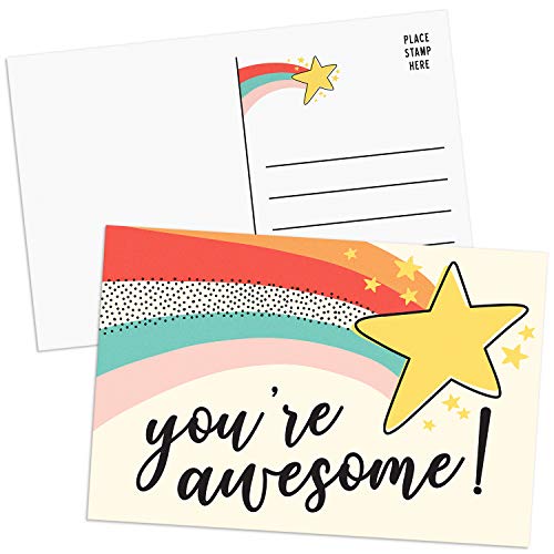 Sweetzer & Orange You Are Awesome Cards Postkarten Pack (60 Postkarten) 4x6 Postkarten für Kinder und Erwachsene Positive Affirmations Karten Freundlichkeit Karten Mitarbeiter Wertschätzung Notes von Sweetzer & Orange