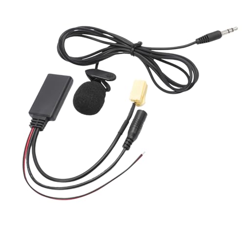 Swgaunc AUX Kabel Adapter für Bluetooth 5.0 mit Mikrofon Freisprecheinrichtung für 500 Grande Punto Qubo Fiorino von Swgaunc