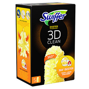 Swiffer DUSTER STAUBMAGNET 360 3D Clean Staubfangtücher Mikrofaser, 5 Tücher von Swiffer
