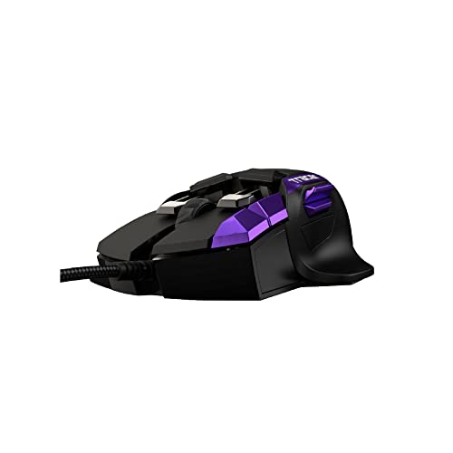 Swiftpoint Tracer Wired Gaming Mouse: 13 Programmable Buttons, 2 Pressure Sensors, Side Buttons, 12000 DPI, Mechanical Switches, Onboard Memory, 16 Game Profiles, RGB, Purple/Black, PC & Mac Gamers von Swiftpoint