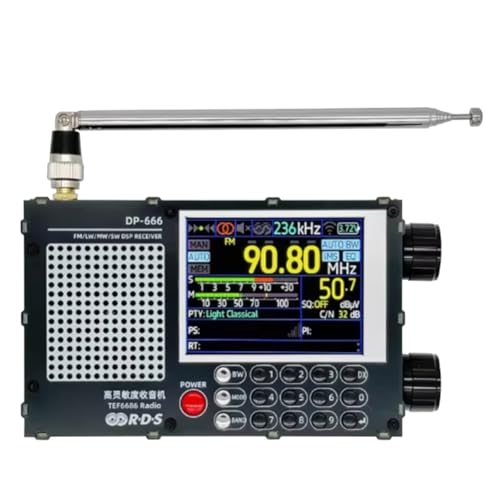 Swiixxer Upgrade DP-666 TEF6686 Radio Hochempfindlicher Vollbandempfänger mit Antenne Schwarz Swiixxer Upgrade DP-666 TEF6686 Radio Hochempfindlicher Vollbandempfänger mit Antenne Schwarz von Swiixxer