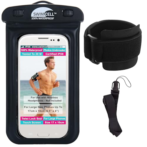 SwimCell Handyhülle Wasserdicht Armband - Handytasche Laufen, Schwimmen und Joggen. Passt für ALLE Standard Handys bis zu 17cm iPhone max, Samsung. Android. Armband und Umhängeband. SwimCell Handyhülle Wasserdicht Armband - Handytasche Laufen, Schwimmen und Joggen. Passt für ALLE Standard Handys bis zu 17cm iPhone max, Samsung. Android. Armband und Umhängeband. von SwimCell