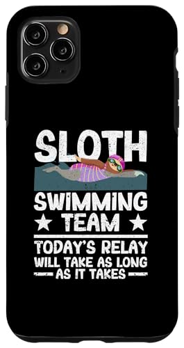 Hülle für iPhone 11 Pro Max Faultier Schwimmteam Lustiges Schwimmen Synchronschwimmer Relax von Swimmer Gift Swim And Dive Swimming Men Women Kids