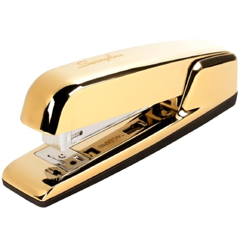 Swingline Heftgerät, 30 Blatt Kapazität, 747 Business Hefter, staufrei, Metall, Gold-Chrom (74721) von Swingline