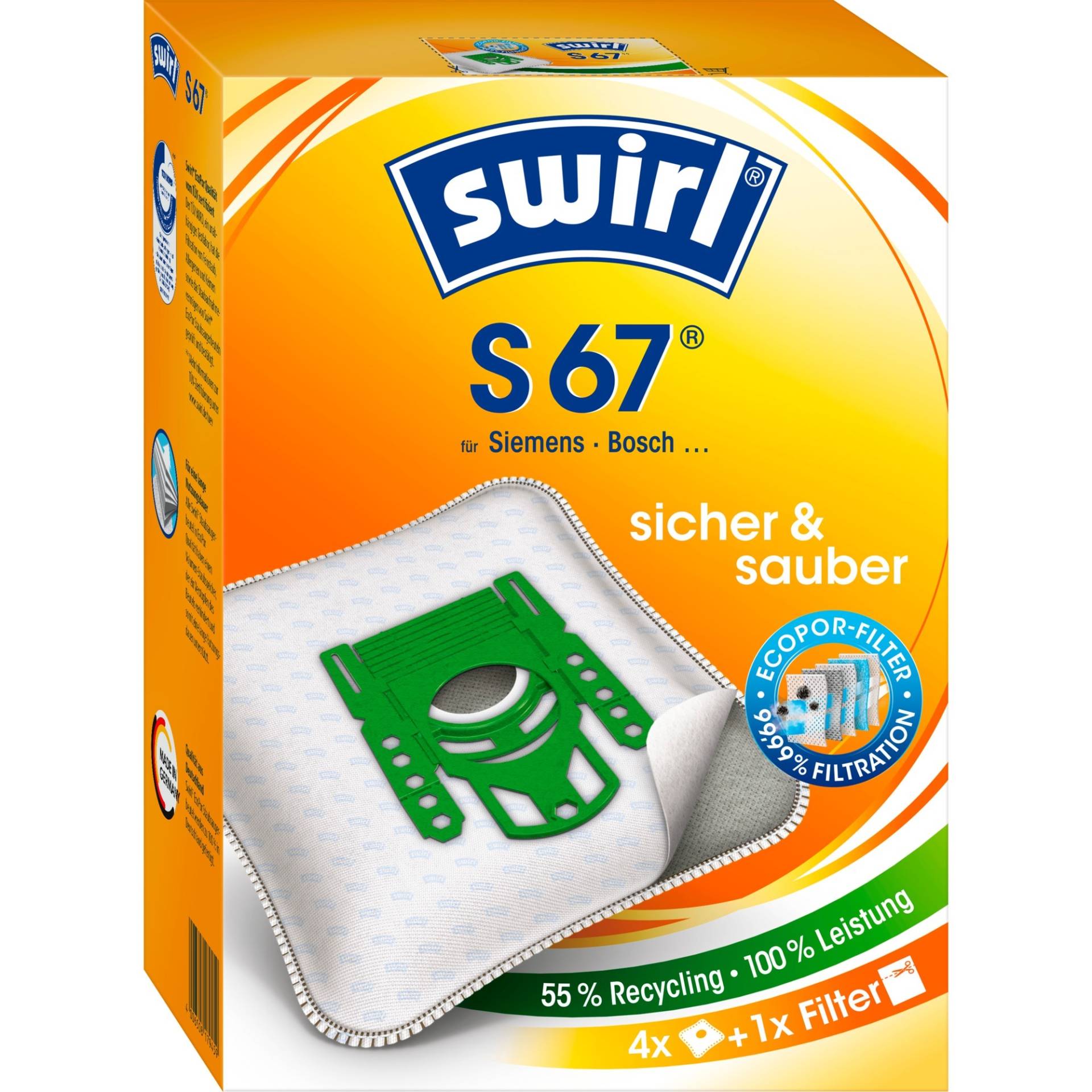 Staubsaugerbeutel S67 EcoPor von Swirl