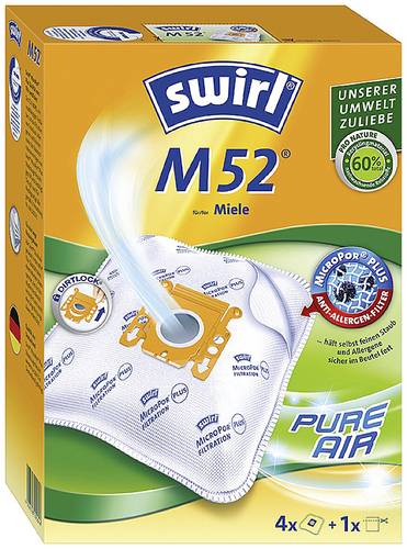 Swirl M52 MicroPor Staubsaugerbeutel 4St. von Swirl