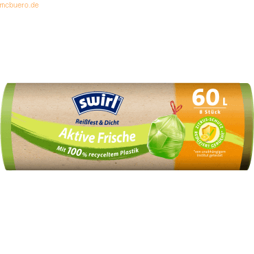 Swirl Müllsack Aktive Frische 60l grün 8 Stück von Swirl