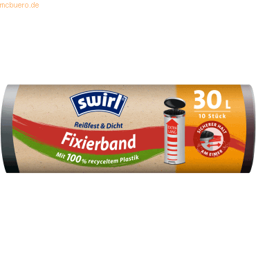 Swirl Müllsack Fixierband 215970 30l 10 Stück Swirl Müllsack Fixierband 215970 30l 10 Stück von Swirl