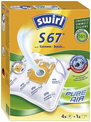 Swirl S67 PureAir Staubsaugerbeutel 4St. Swirl S67 PureAir Staubsaugerbeutel 4St. von Swirl