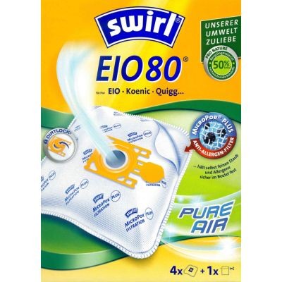 Swirl Staubsaugerbeutel EIO80 MicroPor Plus für EIO, Koenic und Quigg Staubsauger von Swirl