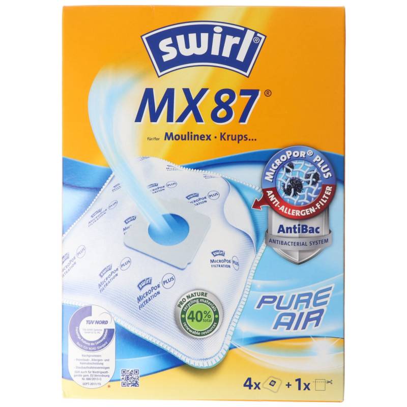 Swirl Staubsaugerbeutel MX87 MicroPor Plus für Moulinex und Krups Staubsauger von Swirl