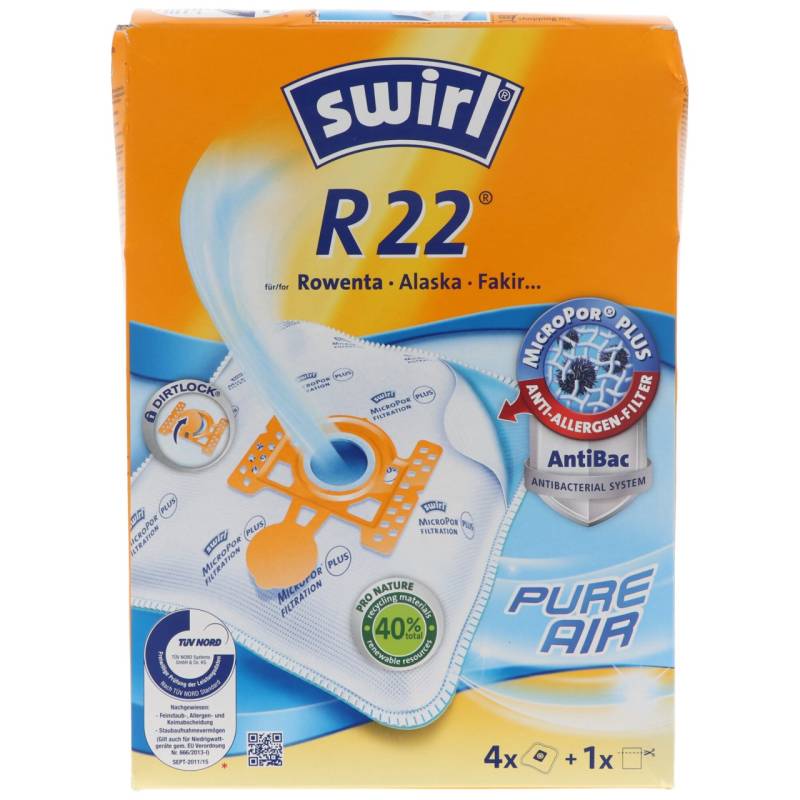 Swirl Staubsaugerbeutel R22 (F89/Y103) MicroPor Plus für Rowenta, Alaska und Fakir Staubsauger von Swirl