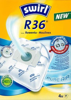 Swirl Staubsaugerbeutel R36 MicroPor Plus für Rowenta und Moulinex Staubsauger von Swirl