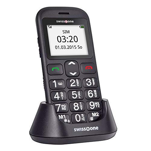 swisstone BBM 320c - GSM- All Carriers 1 GB Mobiltelefon mit großem beleuchtetem Farbdisplay, schwarz von Swisstone