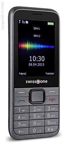 swisstone SC 560 - Dual SIM Unlocked 32GB Mobiltelefon mit extra großem beleuchtetem Farbdisplay, Schwarz von Swisstone