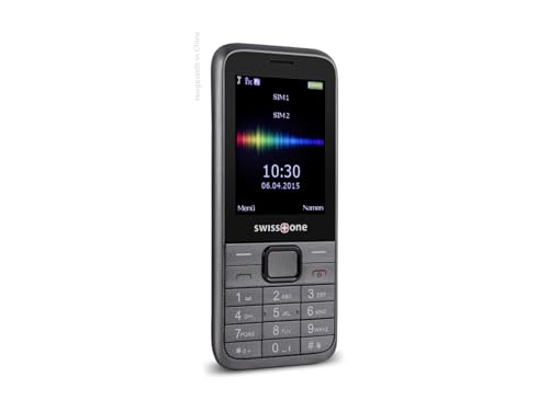 swisstone SC 560 - Dual SIM Unlocked 32GB Mobiltelefon mit extra großem beleuchtetem Farbdisplay, Schwarz von Swisstone