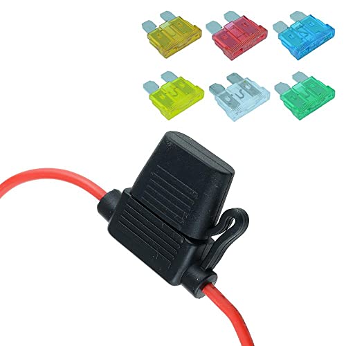 In-Line Standard Flachsicherungshalter mit 6 Sicherungen, 12 V, 30 A, Auto von Switch Electronics