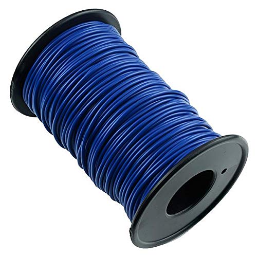 Kabeltrommel aus Kupfer, 1 mm, 32/0,2 mm, 50 m, Blau von Switch Electronics