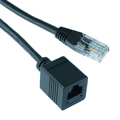 RJ45 Netzwerk-Ethernet-Verlängerungskabel, Stecker auf Buchse, Cat5e, UTP-Extender, 1 m von Switch Electronics