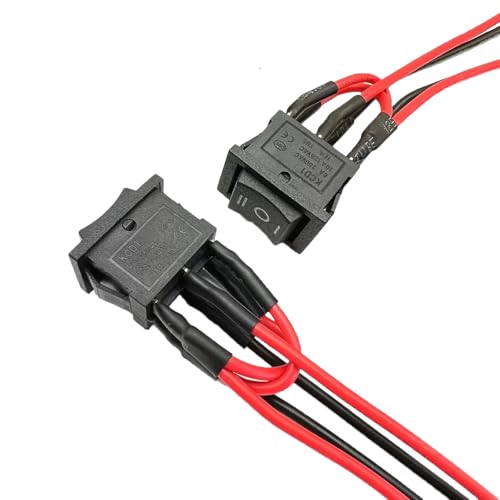 Switian 2 Stück DPDT Wippschalter, 6-polig Polaritätsumkehrschalter mit 21cm Kabel- Wasserdicht ON-OFF-ON Schalter für Wohnmobil, Boot, Auto AC 6A/250V 10A/125V Switian 2 Stück DPDT Wippschalter, 6-polig Polaritätsumkehrschalter mit 21cm Kabel- Wasserdicht ON-OFF-ON Schalter für Wohnmobil, Boot, Auto AC 6A/250V 10A/125V von Switian