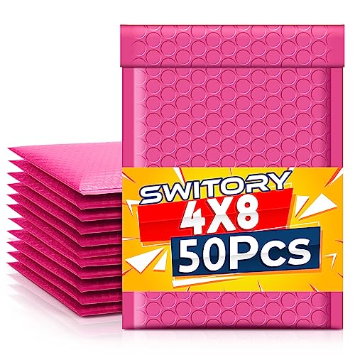 Switory 50pcs 10.2x17.7cm Versandtaschen, Gepolsterte Umschläge Bubble Lined Poly Mailer Selbstversiegelnde Schwarz für die Verpackung Switory 50pcs 10.2x17.7cm Versandtaschen, Gepolsterte Umschläge Bubble Lined Poly Mailer Selbstversiegelnde Schwarz für die Verpackung von Switory