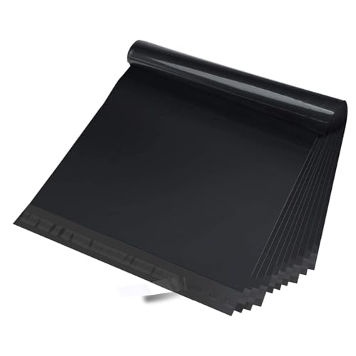 Switory Versandtaschen für Kleidung 368 x 482mm, Versandtüten Pakettaschen Versandbeutel von Kleidung, Klebstoff Versand Tüte, Versandtaschen Warensendung, für den Versand, 25 Stück – Schwarz von Switory