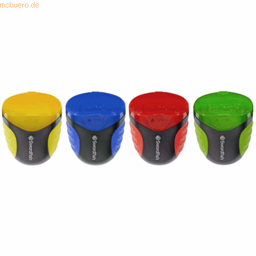 12 x Swordfish Anspitzer Canister-Flip doppelt farbig sortiert Blister von Swordfish