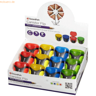 12 x Swordfish Anspitzer Canister-Flip doppelt farbig sortiert 12 x Swordfish Anspitzer Canister-Flip doppelt farbig sortiert von Swordfish