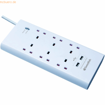 Swordfish Powerbank VariSocket 6-fach weiß 2100 mAh (GB) von Swordfish