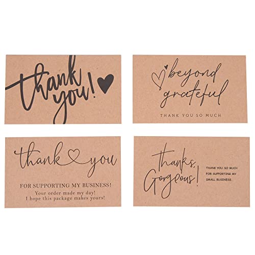 Sxdluzi 120 StüCke Exquisite Dankeskarten Kraftpapier, für Kleine Unternehmen, WertschäTzungskarten, Geschenk Dekorations Karten von Sxdluzi