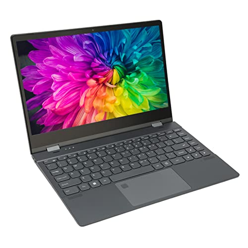 14,1 Zoll Touchscreen Laptop für Win 10 11, 4K Full HDIntel Business Laptop mit 360 Grad Flip, 12G RAM, Typ C Dual WLAN Laptop Unterstützung Fingerabdruck Entsperrung für Home (EU-Stecker 1 TB) von Sxhlseller