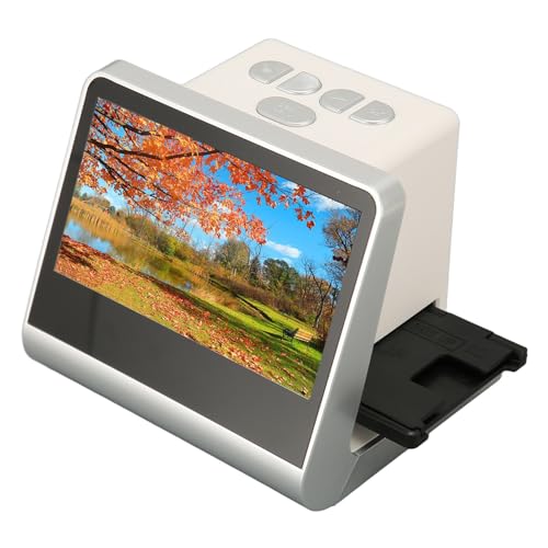 14 MP Digitaler Film- und Diascanner, JPEG NTSC PAL USB C HD Port Diascanner mit 5-Zoll-LED-Bildschirm, Konvertiert 135, 126, 110, Super 8-Film in 22 Megapixel JPEG-Bilder von Sxhlseller