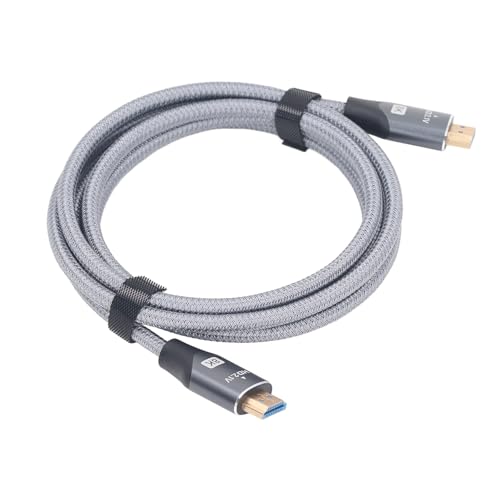2 M 6,6 Fuß 8K HDMI 2.1-Kabel, HDMI-Kabel aus Aluminiumlegierung mit Hochgeschwindigkeitsübertragung, Vergoldeter Stecker für TV-Computermonitor von Sxhlseller