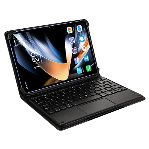 2 in 1 Tablet mit Tastatur, 10,1 Zoll FHD 5G WLAN PC Tablet mit Schutzhülle für Android12, 8 GB RAM, 256 GB ROM, 8 Core 4G Anruf Tablet, USB C Aufladung mit Dual Kameras (EU-Stecker) von Sxhlseller