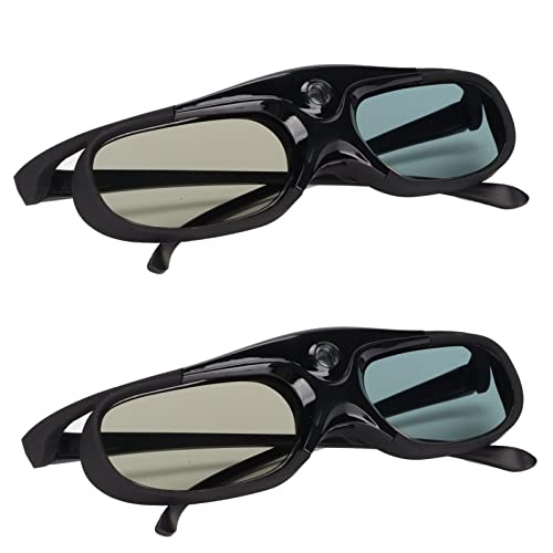 2Pcs DLP Link 3D-Brille, 144Hz Active Shutter 3D-Brille, 3D-Brille mit LCD-Objektiv, Kompatibel mit Allen 3D-DLP-Projektoren, 3D-Sichtbrillen von Sxhlseller