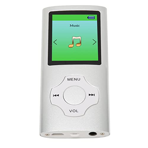 64G MP3-Player, 1,8-Zoll-Musik-Player, LCD-Bildschirm, von UKW-Radio, Tragbarer MP3-Player für Kinder und Studenten (Silber) von Sxhlseller