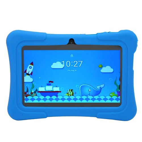 7-Zoll-Kinder-Tablet für Android 10.0, Kinder-Tablet mit 1 GB RAM und 32 GB ROM, Unterstützt Bluetooth, WLAN, GMS, Kindersicherung, Dual-Kamera, Stoßfestes Kickstand-Gehäuse von Sxhlseller