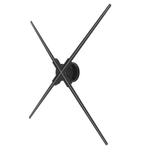 72 cm 3D Hologramm Lüfter, 28,3 Zoll Holografischer Lüfter HD 1024 LED 2000 X 1024 Pixel Auflösung, Lüfter Spinner Video Werbeprojektor für Geschäft, 8 GB, APP Steuerung (schwarz) von Sxhlseller