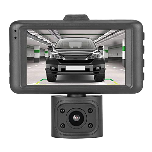Auto-Dashcam, Vorne und Hinten, 3-Kanal-Fahrrekorder-Kamera mit 1080P HD IR-Nachtsicht-Loop-, Bewegungserkennung, DC 12 Bis 24 V, Automatisches EIN- und Ausschalten des von Sxhlseller