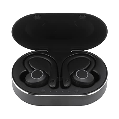 Bluetooth Kopfhörer, Q23 PRO Kabellose Ohrhörer BT 5.1, Wasserdichter Kopfhörer mit Geräuschunterdrückung und Mikrofon Ohrbügel, Ideal für Sportreisen (Schwarz) von Sxhlseller