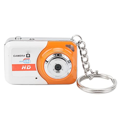 Camcorer für Vlogging, HD-Videokamera, Kleine Daumenkamera mit Schlüsselanhänger und Bewegungserkennungsfunktion Als für Kinder (Orange) von Sxhlseller