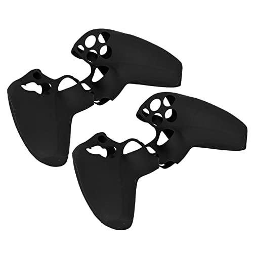 Cover Skin für PS5-Controller, rutschfeste Silikon-Game-Grip-Schutzhülle, Ergonomische, Weiche, Langlebige Gamepads-Hülle, Universal-Griff-Körperschutz, 2 Stück(Schwarz) von Sxhlseller